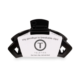 Small Teleties Open Hair Clip - Jet Black