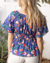 Load image into Gallery viewer, Grace &amp; Lace Josie Smocked Top - Purple Poppy