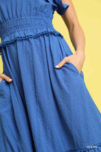Load image into Gallery viewer, Laura Ruffle Midi Dress - Ocean