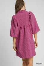 Load image into Gallery viewer, Harmony Puff Sleeve Dress - Magenta