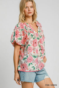Marlee Floral Top - Pink Mix *Regular & Curvy*