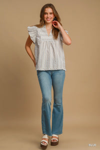 Kenzie Striped Top - Blue *Regular & Curvy*