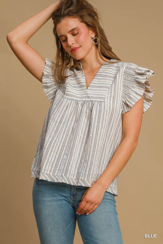 Kenzie Striped Top - Blue *Regular & Curvy*