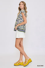 Load image into Gallery viewer, Callie Floral Ruffle Top - Blue *Regular &amp; Curvy*
