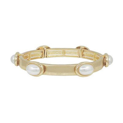 Meghan Browne Kami Bracelet - Gold Pearl