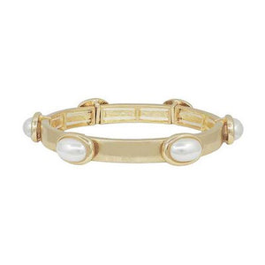 Meghan Browne Kami Bracelet - Gold Pearl