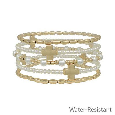 Meghan Browne Kid Bracelet - Gold Pearl