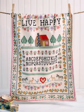 Load image into Gallery viewer, Natural Life Cotton Dish Towel - Live Happy Sampler
