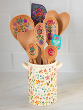 Load image into Gallery viewer, Natural Life Utensil Crock / Vase - Cream Rainbow