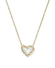 Load image into Gallery viewer, Kendra Scott Patchwork Ari Heart Pendant Necklace in Gold