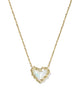 Kendra Scott Patchwork Ari Heart Pendant Necklace in Gold