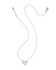 Kendra Scott Patchwork Ari Heart Pendant Necklace in Mixed Metal Rhodium