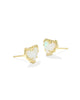Dolly Parton x Kendra Scott Patchwork Ari Heart Gold Stud Earrings