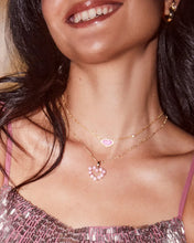 Load image into Gallery viewer, Kendra Scott Lips Gold Pendant Necklace in Hot Pink Mother of Pearl