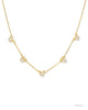 Disney | Kendra Scott Gold Mickey Mouse and Minnie Mouse Strand Necklace in White Crystal