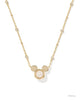 Disney | Kendra Scott Gold Mickey Mouse Short Pendant Necklace in Freshwater Cultured Pearl