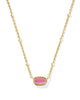 Kendra Scott Mini Elisa Gold Satellite Short Pendant Necklace in Azalea Illusion