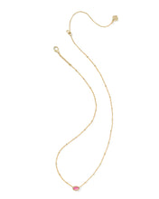 Load image into Gallery viewer, Kendra Scott Mini Elisa Gold Satellite Short Pendant Necklace in Azalea Illusion