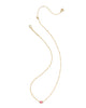 Kendra Scott Mini Elisa Gold Satellite Short Pendant Necklace in Azalea Illusion