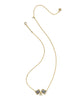 Kendra Scott Checkered Flag Pendant Necklace Gold White Mother of Pearl