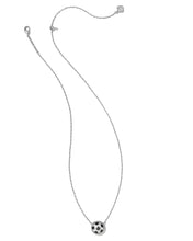 Load image into Gallery viewer, Kendra Scott Soccer Silver Short Pendant Necklace in Ivory Mother of Pearl