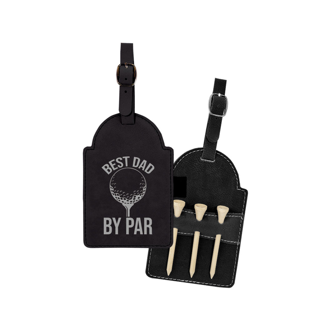 Viv & Lou Best Dad By Par Black Tee Holder