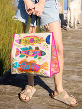 Load image into Gallery viewer, Natural Life Insulated Cooler Tote - Fish