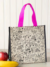 Load image into Gallery viewer, Natural Life Insulated Lunch Bag - Live Happy Doodles