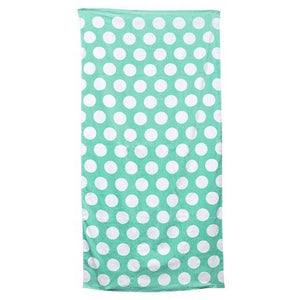 Liberty Beach Towel - Light Green Polka Dot
