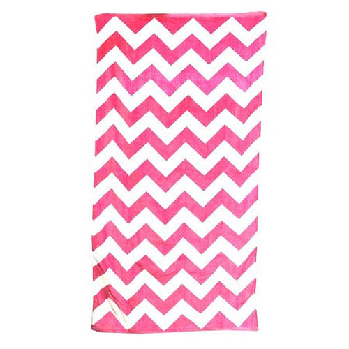Liberty Beach Towel - Pink Chevron
