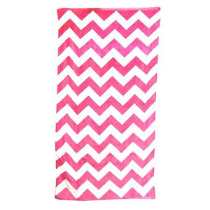 Liberty Beach Towel - Pink Chevron