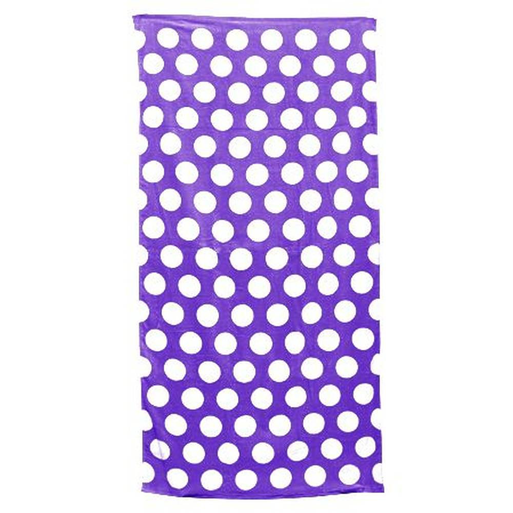Liberty Beach Towel - Purple Polka Dot