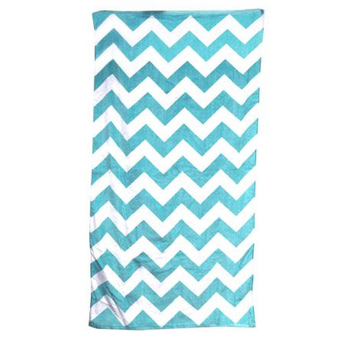 Liberty Beach Towel - Turquoise Chevron
