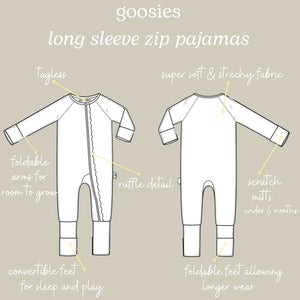 Goosies Long Sleeve Zip Pajamas - Bows