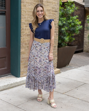 Load image into Gallery viewer, Grace &amp; Lace Live-In Ruffle Sleeve Top - Navy