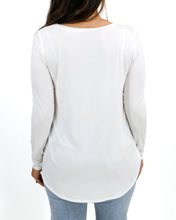 Load image into Gallery viewer, Grace &amp; Lace Long Sleeve Perfect Pocket Tee - Ivory