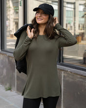 Load image into Gallery viewer, Grace &amp; Lace Long Sleeve Tunic Tee - Olive