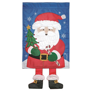 Crazy Santa Legs Garden Flag