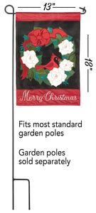 Merry Christmas Cardinal Garden Flag