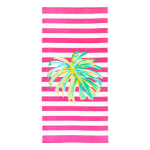Load image into Gallery viewer, Palm Stripe Beach Towel by Viv &amp; Lou