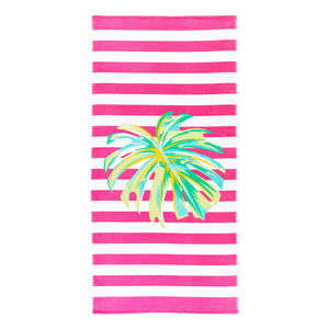 Palm Stripe Beach Towel by Viv & Lou