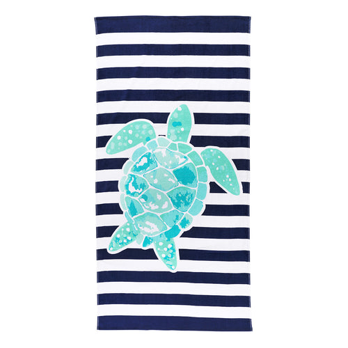 Turtle Stripe Beach Towel by Viv & Lou