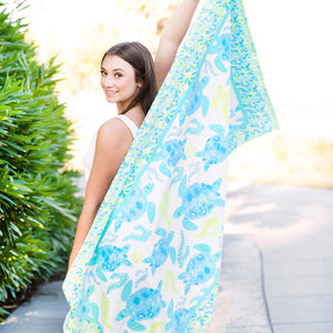 Turtally Cool Beach Towel by Viv & Lou