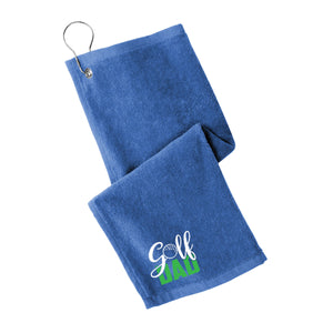 Viv & Lou Golf Dad Royal Blue Golf Towel