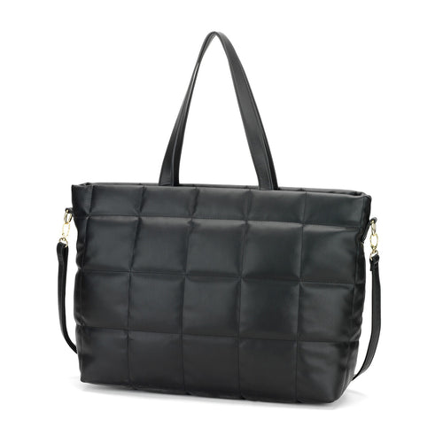 Viv & Lou Black Parker Puffy Tote