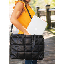 Load image into Gallery viewer, Viv &amp; Lou Black Parker Puffy Tote