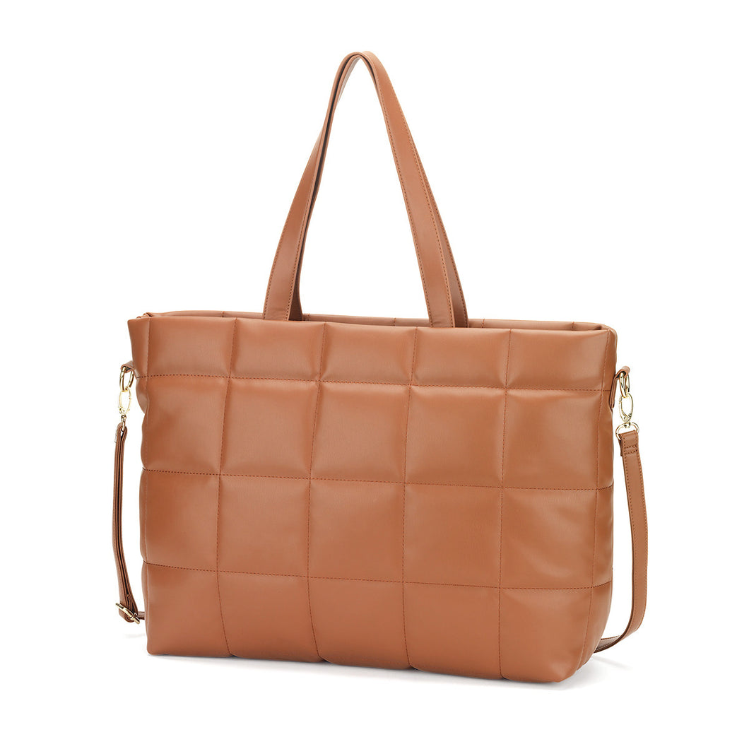 Viv & Lou Camel Parker Puffy Tote