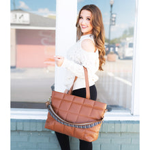 Load image into Gallery viewer, Viv &amp; Lou Camel Parker Puffy Tote