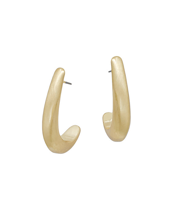 Classic Curve Gold Earrings