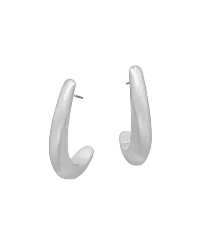 Classic Curve Silver Earrings